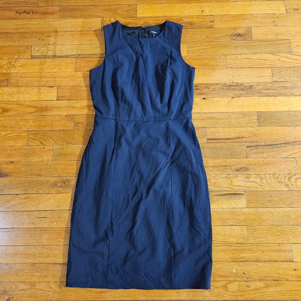 Theory Women's Virgin Wool A Line Dress Blue Size 6